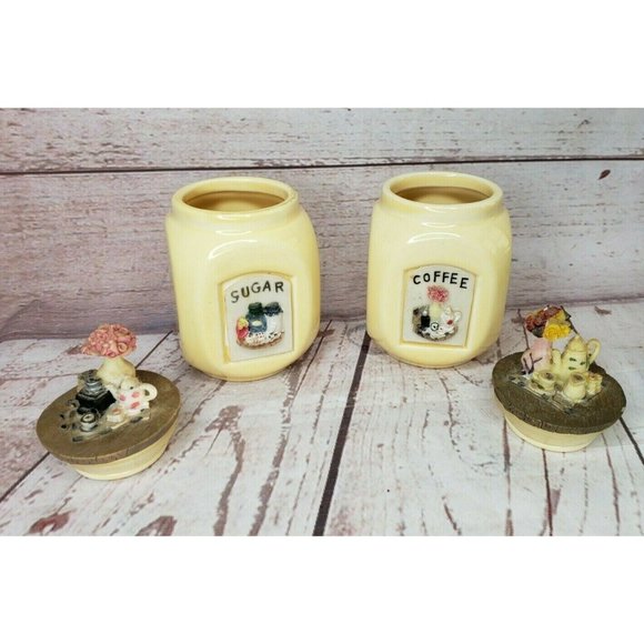 Rare Sugar And Coffee Container Set With Exclusive Design Covers - Picture 4 of 8